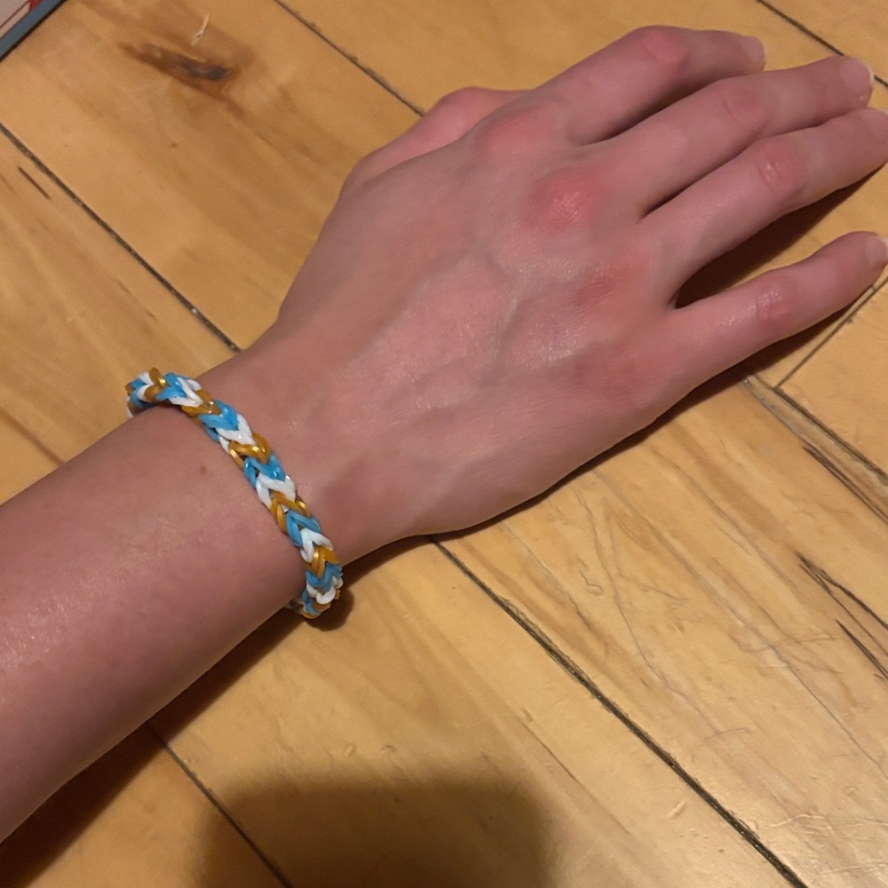 Blue and gold beach bracelet